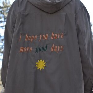 Embroidered jacket ‘I hope you have more good days’